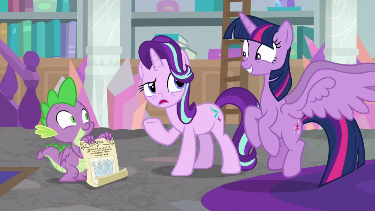 #2019843 - safe, screencap, spike, starlight glimmer, twilight sparkle