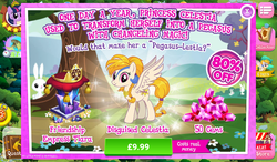 Size: 1024x600 | Tagged: safe, gameloft, idw, golden feather, princess celestia, twilight sparkle, pegasus, pony, friendship is magic #65, g4, spoiler:comic, costs real money, idw showified, introduction card