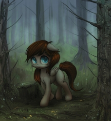 Size: 1416x1550 | Tagged: source needed, useless source url, safe, artist:darkstylerz, oc, oc only, pony, commission, forest, solo