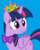 Size: 4088x5160 | Tagged: safe, artist:deathnyan, artist:disneymarvel96, edit, vector edit, twilight sparkle, alicorn, pony, g4, blue background, bowtie, bowties are cool, crown, happy, jewelry, regalia, simple background, tiara, twilight sparkle (alicorn), vector