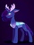 Size: 1536x2047 | Tagged: safe, artist:incendiarymoth, princess luna, changedling, changeling, g4, changedlingified, changelingified, female, purple background, simple background, solo, species swap