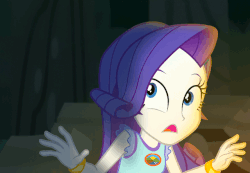 Size: 640x442 | Tagged: safe, screencap, rarity, equestria girls, g4, my little pony equestria girls: legend of everfree, animated, camp everfree logo, camp everfree outfits, cute, drama queen, female, gif, marshmelodrama, raribetes, rarity being rarity, solo