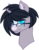 Size: 593x756 | Tagged: safe, artist:otakuchicky1, oc, oc only, oc:sapphire belle, pony, unicorn, bust, female, glasses, mare, portrait, simple background, solo, transparent background