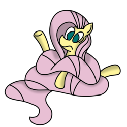 Size: 5000x5000 | Tagged: safe, artist:rainbowbacon, fluttershy, pony, g4, impossibly long hair, tangled up