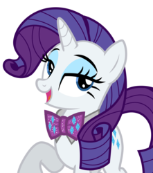 Size: 4512x5112 | Tagged: safe, artist:disneymarvel96, artist:estories, edit, vector edit, rarity, pony, unicorn, g4, bowtie, bowties are cool, cute, eyeshadow, female, lidded eyes, makeup, mare, open mouth, raised hoof, raribetes, simple background, solo, vector, white background