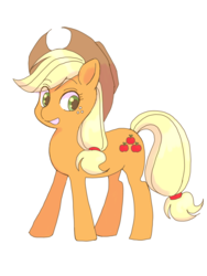 Size: 3000x4000 | Tagged: safe, artist:haibaratomoe, applejack, earth pony, pony, g4, cute, eye clipping through hair, female, jackabetes, mare, simple background, solo, white background