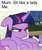 Size: 582x686 | Tagged: safe, edit, edited screencap, screencap, spike, twilight sparkle, alicorn, dragon, pony, g4, sparkle's seven, angry, belly, caption, floppy ears, image macro, meme, offscreen character, pouting, sitting, solo focus, text, twilight sparkle (alicorn), winged spike, wings