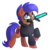 Size: 1256x1248 | Tagged: safe, artist:drawntildawn, oc, oc only, oc:odyssey flash, pegasus, pony, clothes, diamond sword, hidden wings, hoodie, male, minecraft, mouth hold, sword, weapon