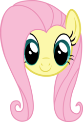 Size: 2062x3036 | Tagged: safe, fluttershy, pony, g4, clipart, female, happy, head, high res, looking at you, solo