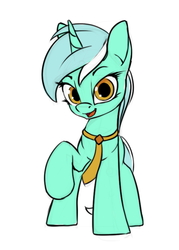 Size: 515x718 | Tagged: safe, artist:2shyshy, lyra heartstrings, pony, unicorn, g4, 30 minute art challenge, female, looking at you, necktie, solo