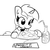 Size: 1280x1280 | Tagged: safe, artist:tjpones, lyra heartstrings, pony, g4, 30 minute art challenge, black and white, bone hurting juice, cute, female, food, grayscale, licking, mlem, monochrome, necktie, pasta, silly, solo, spaghetti, spagoots, tongue out