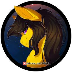 Size: 1916x1914 | Tagged: safe, artist:naughtyreh, artist:rehqwq, oc, pony, bust, commission, cute, icon, looking at you, male, patreon, patreon logo, smiling, stallion, yellow