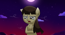 Size: 2865x1542 | Tagged: safe, artist:zsparkonequus, wild fire, pegasus, pony, g4, crying, female, noon, open mouth, sad, solo