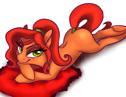 Size: 1300x1000 | Tagged: safe, artist:angexci, oc, oc only, oc:spicy salsita, pony, looking at you, simple background, solo