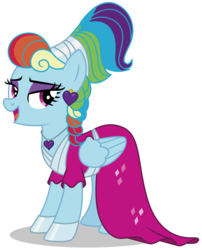 Size: 4068x5027 | Tagged: safe, artist:dragonchaser123, rainbow dash, pegasus, pony, g4, sparkle's seven, absurd resolution, cute, dashabetes, ear piercing, earring, eyeshadow, female, jewelry, lidded eyes, looking at you, makeup, mare, megaradash, necklace, open mouth, piercing, simple background, solo, transparent background, vector