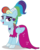 Size: 4068x5027 | Tagged: safe, artist:dragonchaser123, rainbow dash, pegasus, pony, g4, sparkle's seven, absurd resolution, cute, dashabetes, ear piercing, earring, eyeshadow, female, jewelry, makeup, mare, megaradash, necklace, piercing, simple background, solo, transparent background, vector