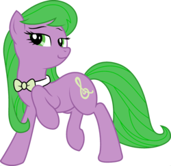 Size: 1920x1865 | Tagged: safe, edit, vector edit, octavia melody, spike, earth pony, pony, ponyar fusion, g4, bowtie, female, fusion, lidded eyes, mare, palette swap, raised hoof, recolor, simple background, solo, transparent background, vector