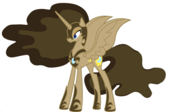Size: 1920x1246 | Tagged: safe, edit, vector edit, doctor whooves, nightmare moon, time turner, alicorn, pony, ponyar fusion, g4, concave belly, ethereal mane, female, fusion, helmet, hoof shoes, long legs, mare, nightmare whooves, palette swap, peytral, recolor, simple background, slender, solo, spread wings, tall, thin, transparent background, vector, wings