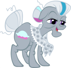 Size: 1920x1844 | Tagged: safe, edit, vector edit, granny smith, silver spoon, earth pony, pony, ponyar fusion, g4, clothes, female, fusion, mare, palette swap, recolor, shawl, simple background, solo, transparent background, vector