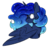 Size: 549x532 | Tagged: safe, artist:chyoatas, princess luna, alicorn, pony, g4, cute, ethereal mane, female, glowing eyes, gradient mane, lunabetes, mare, simple background, solo, starry mane, transparent background