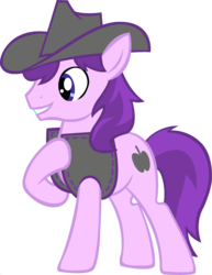 Size: 1920x2482 | Tagged: safe, edit, vector edit, braeburn, starlight glimmer, earth pony, pony, ponyar fusion, g4, cowboy hat, fusion, hat, hoof on chest, male, palette swap, recolor, simple background, smiling, solo, stallion, teeth, transparent background, vector