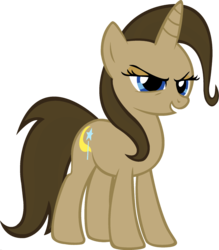 Size: 1920x2187 | Tagged: safe, edit, vector edit, doctor whooves, time turner, trixie, pony, unicorn, ponyar fusion, g4, female, fusion, mare, palette swap, recolor, simple background, smiling, smirk, solo, transparent background, vector