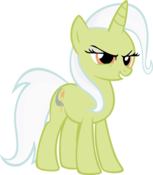 Size: 1920x2187 | Tagged: safe, edit, vector edit, granny smith, trixie, pony, unicorn, ponyar fusion, g4, female, fusion, mare, palette swap, recolor, simple background, smiling, smirk, solo, transparent background, vector