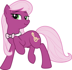 Size: 1920x1865 | Tagged: safe, edit, vector edit, cheerilee, octavia melody, earth pony, pony, ponyar fusion, g4, bowtie, female, fusion, mare, palette swap, raised hoof, recolor, simple background, solo, transparent background, vector
