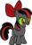 Size: 900x1243 | Tagged: safe, edit, vector edit, apple bloom, king sombra, earth pony, pony, ponyar fusion, g4, apple bloom's bow, bow, colored sclera, female, filly, foal, fusion, green sclera, hair bow, palette swap, recolor, red eyes, simple background, smiling, solo, teeth, transparent background, vector