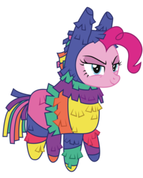 Size: 4068x5054 | Tagged: safe, artist:dragonchaser123, pinkie pie, earth pony, pony, g4, sparkle's seven, disguise, female, mare, pinkñata, piñata, simple background, solo, soon, transparent background, vector