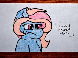 Size: 2560x1920 | Tagged: safe, artist:thebadbadger, oc, oc only, oc:bubblegum, pony, angry, solo, traditional art