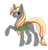 Size: 1920x2004 | Tagged: safe, artist:kxttponies, oc, oc only, changepony, hybrid, pony, bow, female, hair bow, magical lesbian spawn, offspring, parent:applejack, parent:queen chrysalis, parents:chrysajack, raised hoof, simple background, solo, transparent background