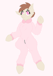 Size: 1000x1417 | Tagged: safe, oc, oc:sick flower, pony, fluffy, fluffy outfit, pink, warm clothing