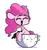 Size: 935x985 | Tagged: safe, artist:sourspot, pinkie pie, earth pony, pony, g4, blushing, cup, cute, diapinkes, eyes closed, female, mare, motion blur, open mouth, simple background, solo, teacup, white background