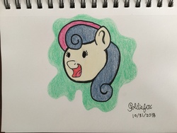 Size: 3264x2448 | Tagged: safe, artist:sweetiebot3000, bon bon, sweetie drops, earth pony, pony, g4, high res, traditional art
