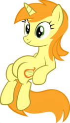 Size: 1920x3382 | Tagged: safe, edit, vector edit, carrot top, golden harvest, lyra heartstrings, pony, unicorn, ponyar fusion, g4, female, fusion, ly harvest, mare, meme, palette swap, recolor, simple background, sitting, sitting lyra, solo, transparent background, vector