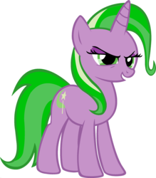 Size: 1920x2187 | Tagged: safe, edit, vector edit, spike, trixie, pony, unicorn, ponyar fusion, g4, female, fusion, mare, narrowed eyes, palette swap, recolor, simple background, solo, transparent background, trike (ponyar fusion), vector