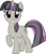 Size: 1920x2233 | Tagged: safe, edit, vector edit, octavia melody, twilight sparkle, pony, unicorn, ponyar fusion, g4, female, fusion, looking at you, mare, palette swap, raised hoof, recolor, simple background, smiling, solo, transparent background, twilightvia, unicorn twilight, vector