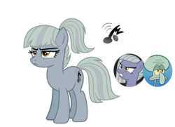 Size: 1430x1034 | Tagged: safe, artist:rainbow15s, limestone pie, oc, oc:sour note, pony, g4, crack ship offspring, crack shipping, crossover, crossover ship offspring, earth pony oc, interspecies offspring, male, next generation, offspring, shipping, spongebob squarepants, squidward tentacles