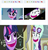 Size: 751x786 | Tagged: safe, screencap, derpy hooves, rarity, twilight sparkle, alicorn, pony, derpibooru, g4, my little pony best gift ever, sparkle's seven, chalkboard, comparison, crown, eye reflection, faic, hard-won helm of the sibling supreme, jewelry, juxtaposition, looking at something, meta, narrowed eyes, offscreen character, pudding face, reflection, regalia, twilight sparkle (alicorn), wide eyes, wrong aspect ratio