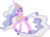 Size: 1920x1431 | Tagged: safe, edit, vector edit, diamond tiara, princess celestia, alicorn, pony, ponyar fusion, g4, ethereal mane, female, fusion, hoof shoes, mare, palette swap, peytral, princess cele tiara, raised hoof, recolor, simple background, solo, transparent background, vector