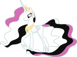 Size: 1920x1431 | Tagged: safe, edit, vector edit, angel bunny, princess celestia, alicorn, pony, ponyar fusion, g4, ethereal mane, female, fusion, hoof shoes, mare, palette swap, peytral, princess celegel, raised hoof, recolor, simple background, solo, transparent background, vector