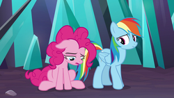 Size: 1920x1080 | Tagged: safe, screencap, pinkie pie, rainbow dash, pony, g4, the beginning of the end