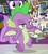 Size: 693x766 | Tagged: safe, screencap, spike, twilight sparkle, alicorn, dragon, pony, g4, sparkle's seven, claws, cropped, toes, twilight sparkle (alicorn), winged spike, wings