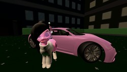 Size: 1920x1080 | Tagged: safe, artist:paisy pennings, oc, oc only, oc:paisy pennings, pony, 3d, car, female, gmod, mare, pac3, solo, tongue out, visor
