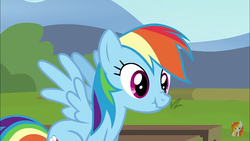 Size: 1280x720 | Tagged: source needed, safe, screencap, rainbow dash, pony, g4, cute, scrunchy face, watermark