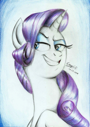 Size: 1651x2328 | Tagged: safe, artist:3500joel, rarity, pony, g4, sparkle's seven, faic, female, solo, traditional art
