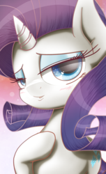 Size: 1440x2368 | Tagged: safe, alternate version, artist:phoenixrk49, rarity, pony, unicorn, g4, blushing, female, hoof on chest, lidded eyes, looking at you, mare, solo, wallpaper