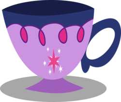 Size: 2378x2000 | Tagged: safe, artist:perplexedpegasus, twilight sparkle, g4, cup, cutie mark, high res, inanimate tf, no pony, simple background, teacup, teacupified, transformation, transparent background