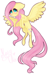 Size: 755x1100 | Tagged: safe, artist:maryus3908, fluttershy, pegasus, pony, g4, blushing, female, floppy ears, looking at you, mare, simple background, solo, spread wings, transparent background, wings